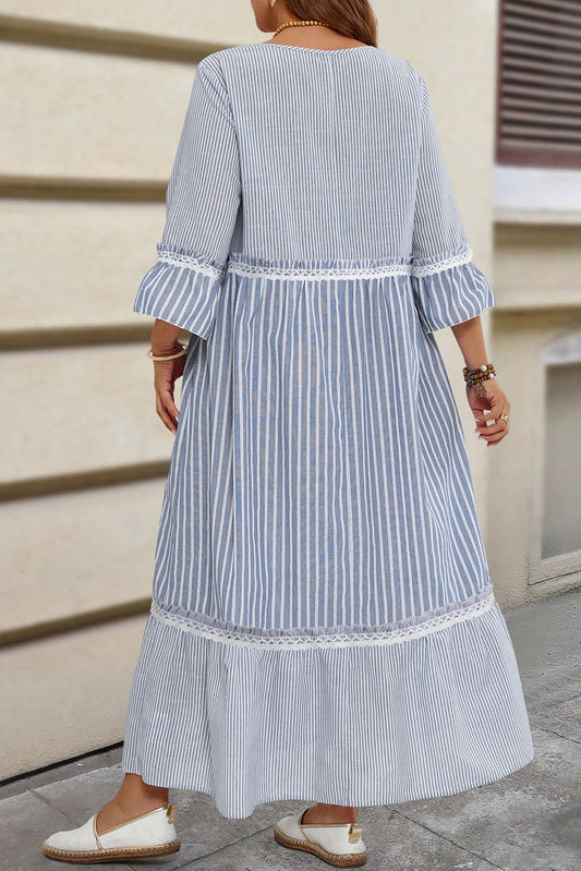 Blue Mixed Stripe Plus Maxi RTS