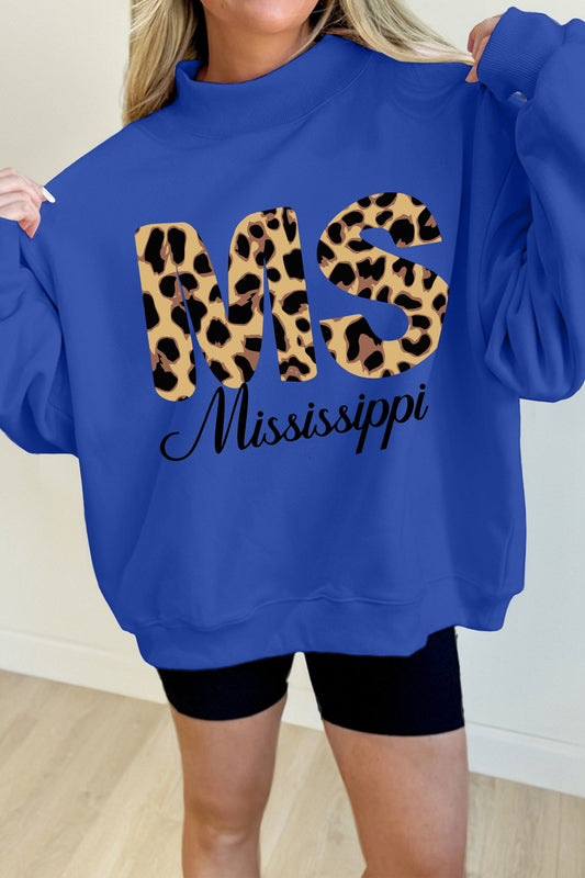 Blue Leopard Mississippi Sweatshirt FB