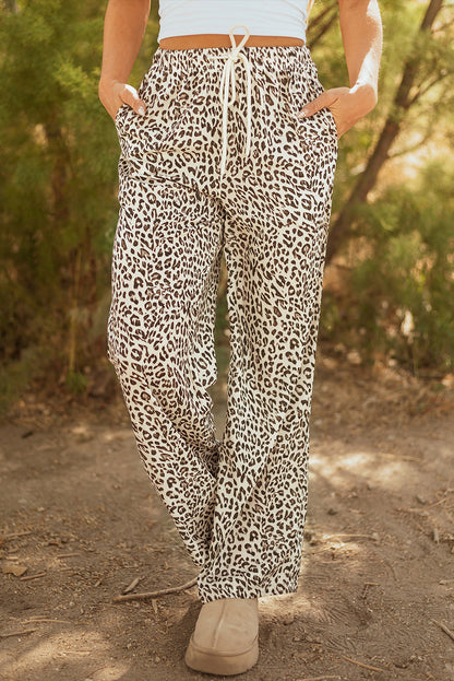 Brown Leopard Loose Pants FB