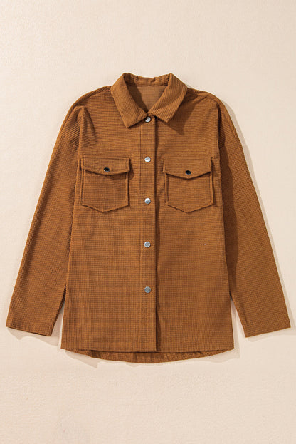 Brown Textured Shacket LT