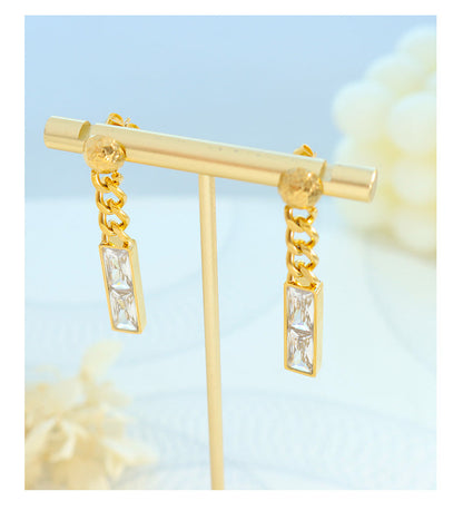 *Preorder: Stainless Drop Chain Earrings*