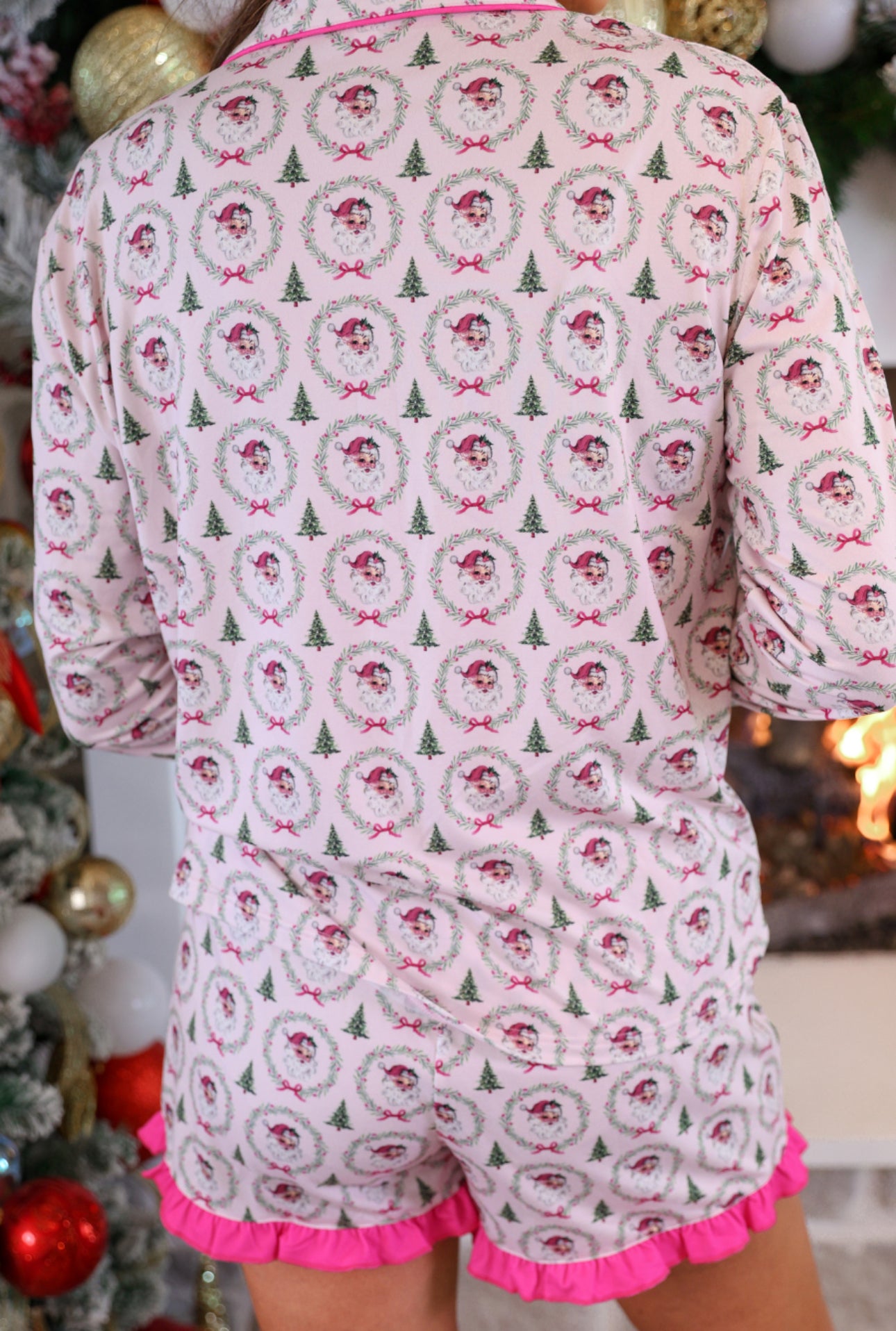 Santa’s Favorite Ruffle Pajamas-In Stock & Ready to ship now!