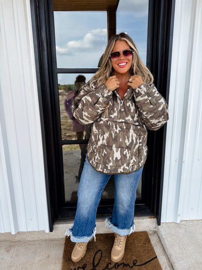 PREORDER- PRINTED PEYTON PUFFER JACKET