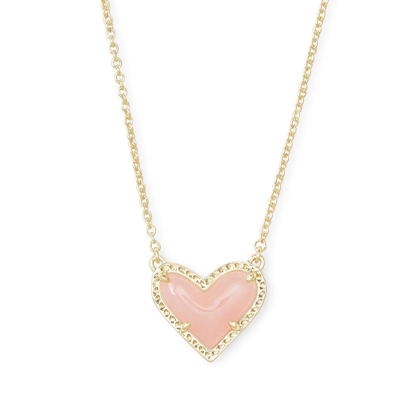 Color Heart Pendant Necklace (WHITE)