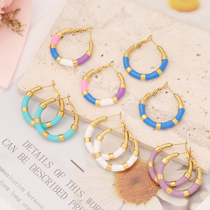 *Preorder: Stainless Pastel Hoops*