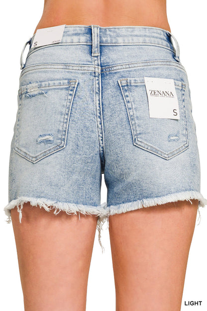 Zenana Distressed Denim Bottoms New RTS