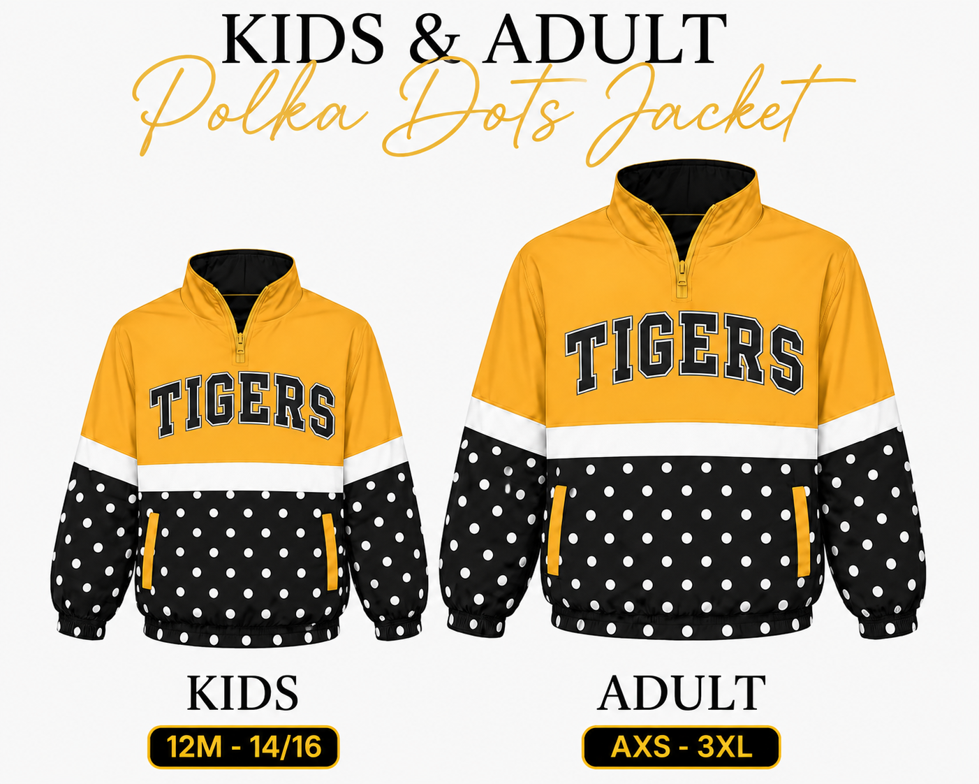 Varsity Gingham & Polka Dot Jackets-Beat Four Tigers
