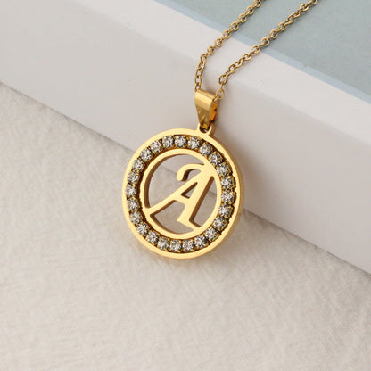 *Preorder: Stainless and CZ Initial Necklace*