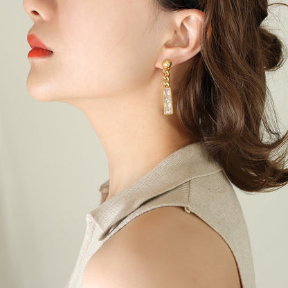 *Preorder: Stainless Drop Chain Earrings*