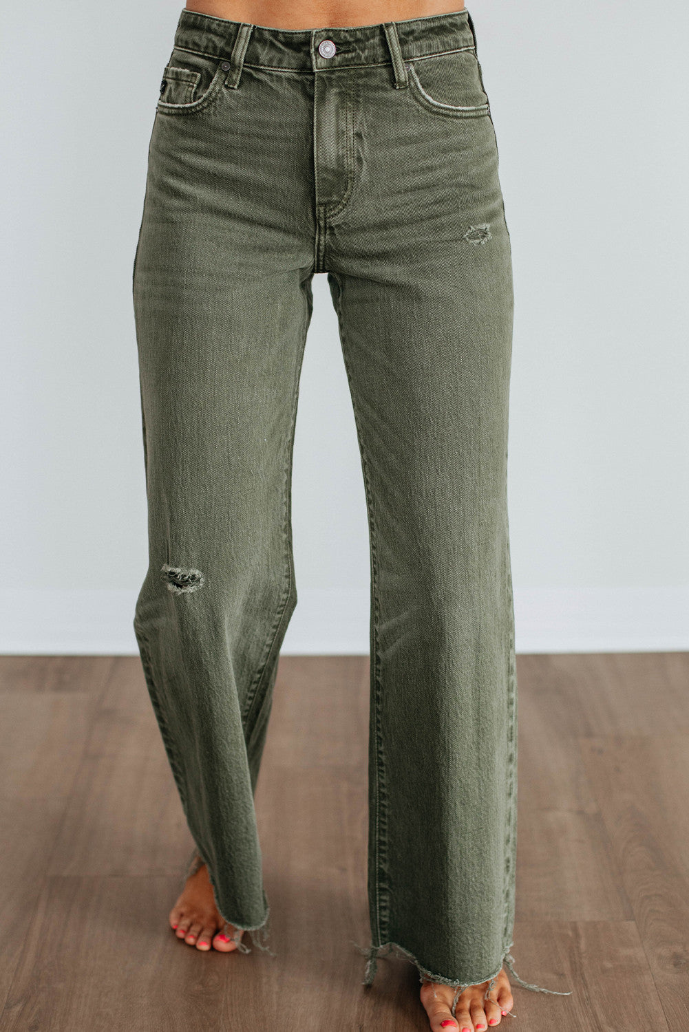 Green Distressed Jeans November.
