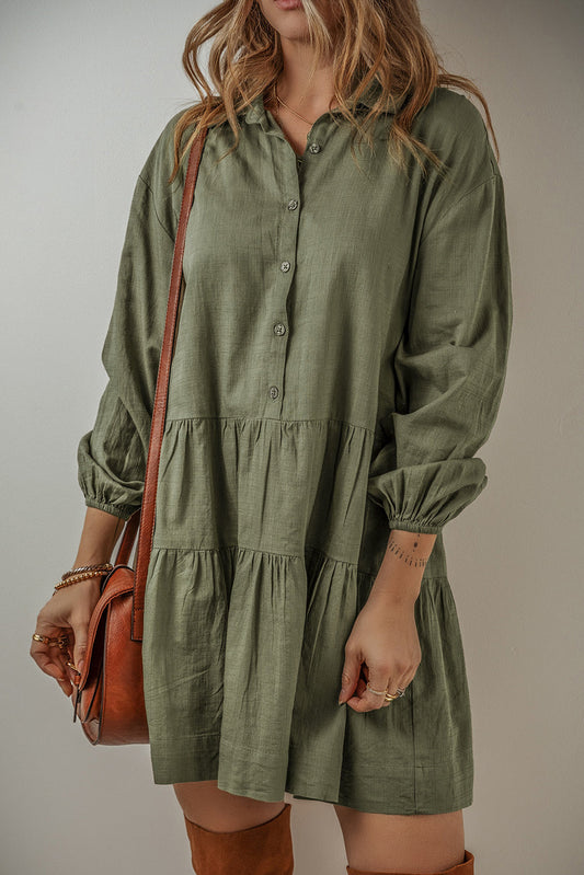 Puff Sleeve Dress *multiple colors* RTS