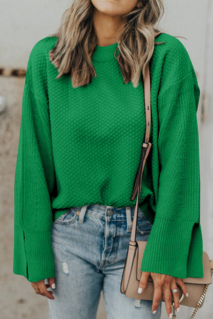 Green Textured Sweater November.