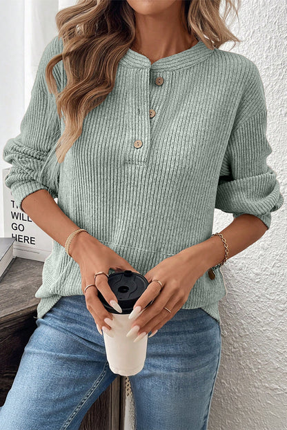 Henley Knit Top FB