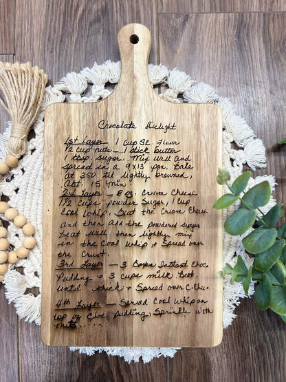 Custom Recipe Cutting Board