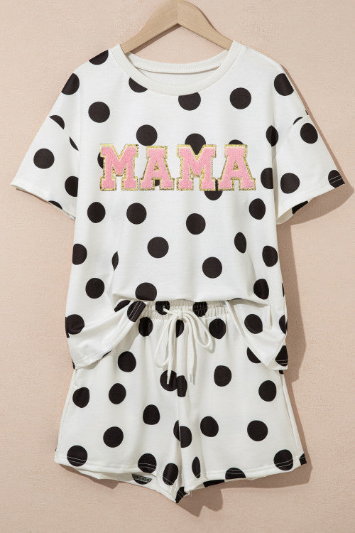 Mama Chenille Polka Dot Set RTS