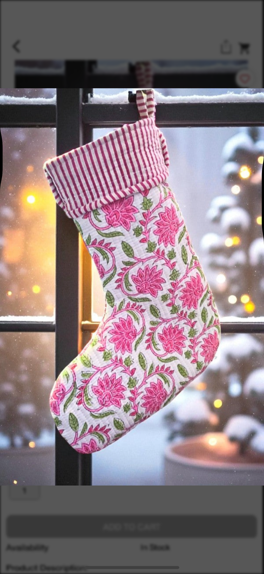 PREORDER-IVY PINK HOLIDAY STOCKING-ETA MID NOVEMBER