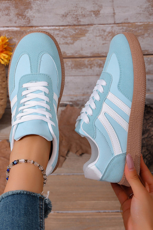 Spring Blue Patchwork Sneakers FB