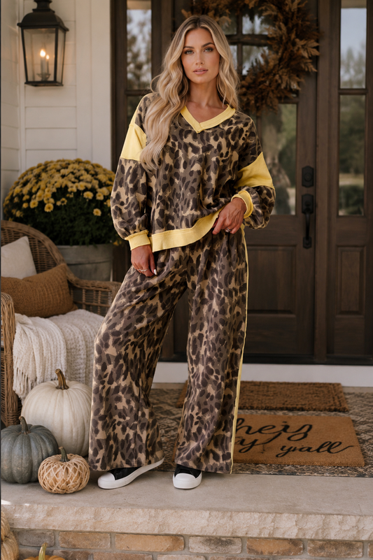 Leopard V Neck Set RTS