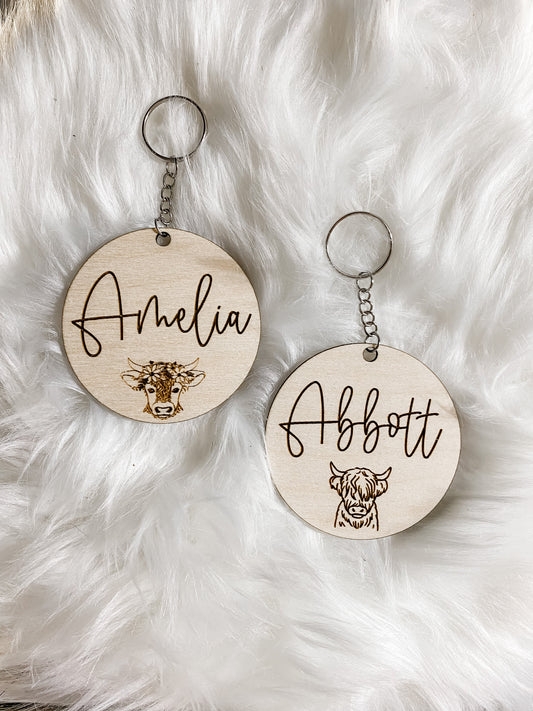 Highland Cow Bag Tags