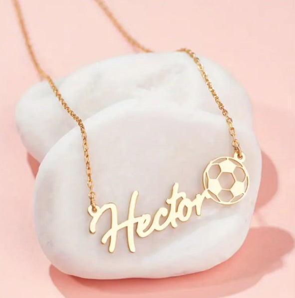 Preorder: Custom Name Soccer Necklace