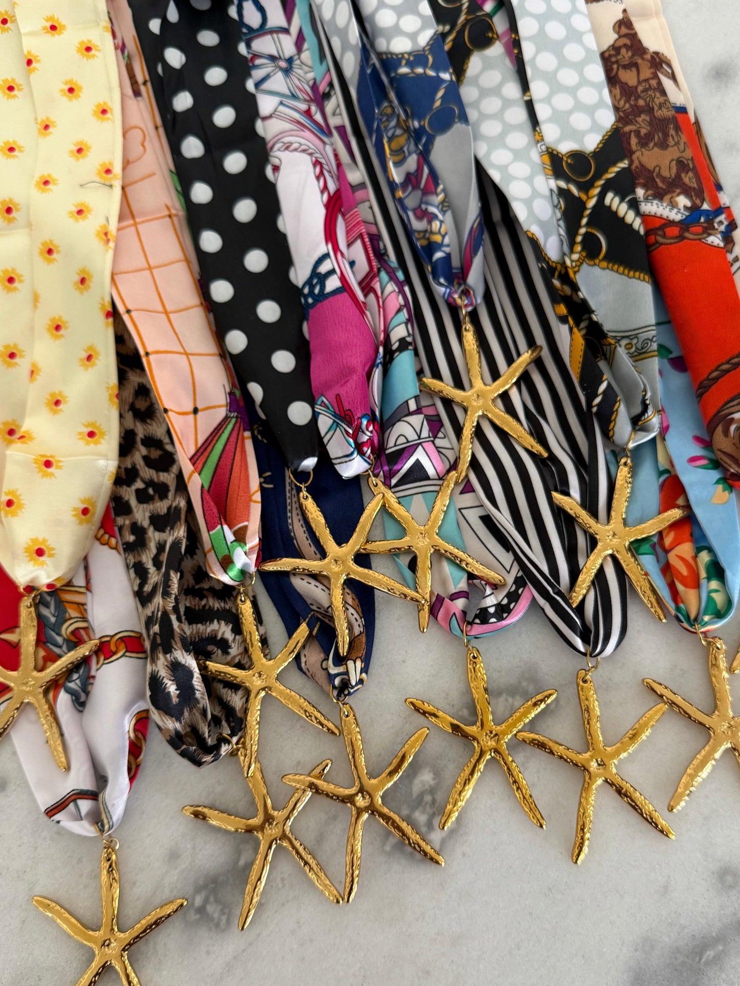 STARFISH SCARF NECKLACE