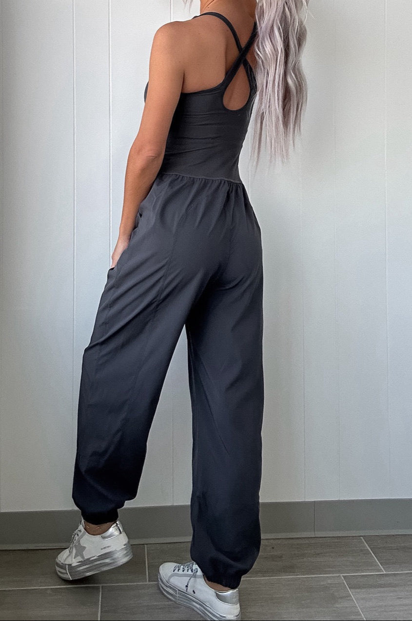 Grey Athletic Jumpsuit LT