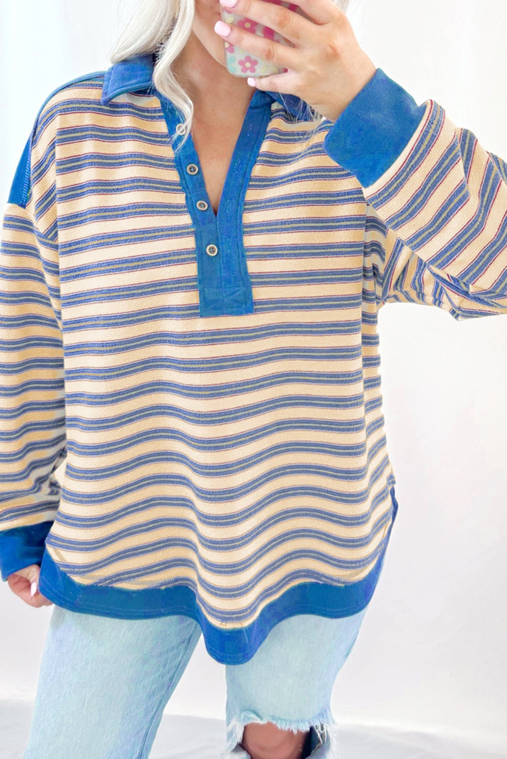 Blue Striped Pullover LT