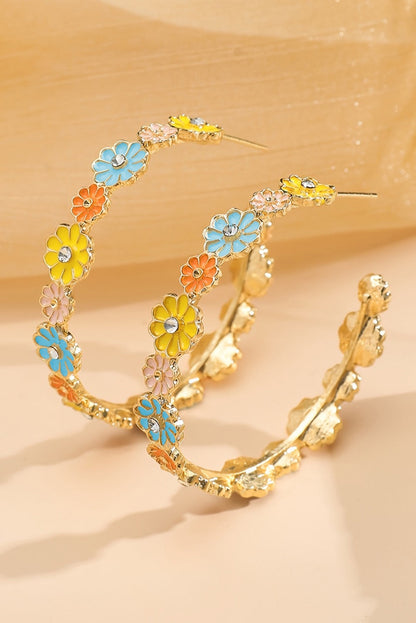 Flower Hoop Earrings RTS