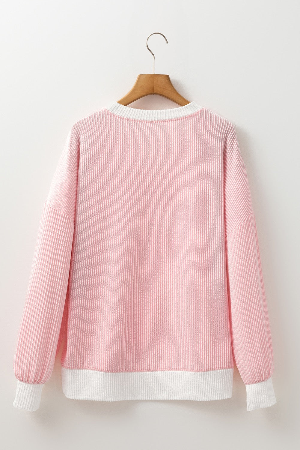 Pink Corded Colorblock Top LT