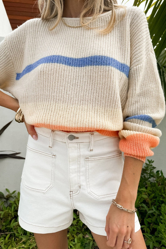 Beige Striped Sweater LT