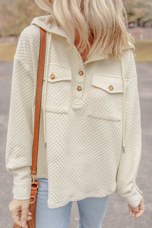 Apricot Quilted Hoodie LT