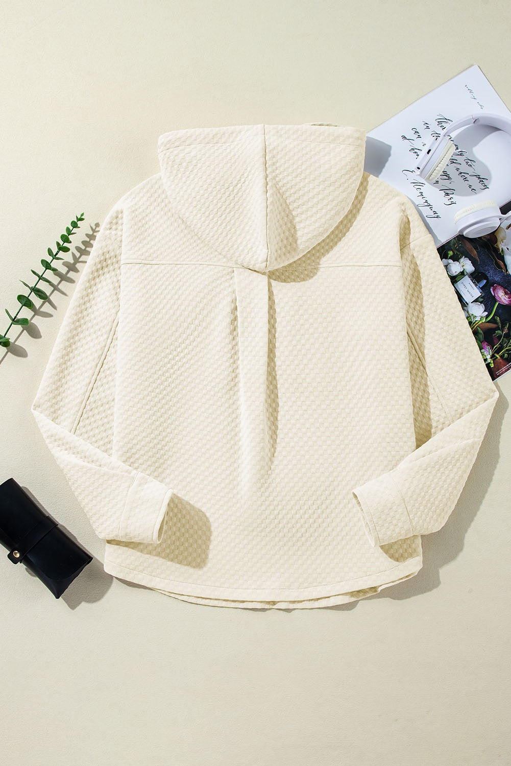 Apricot Quilted Hoodie LT