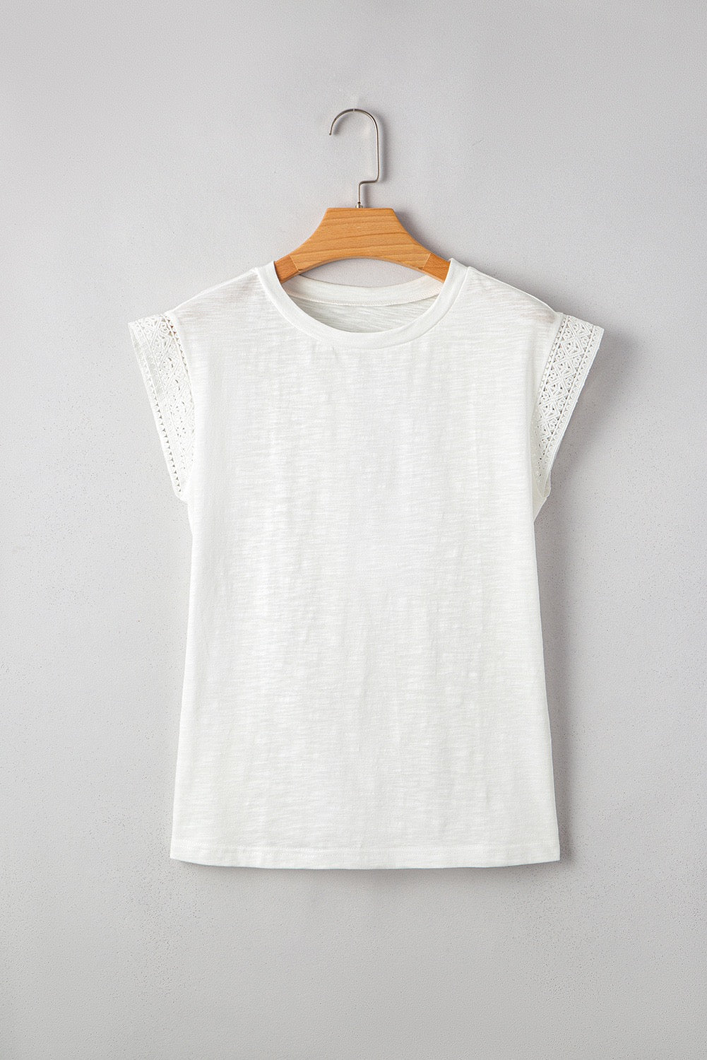 White Lace Cap Sleeve Top  RTS