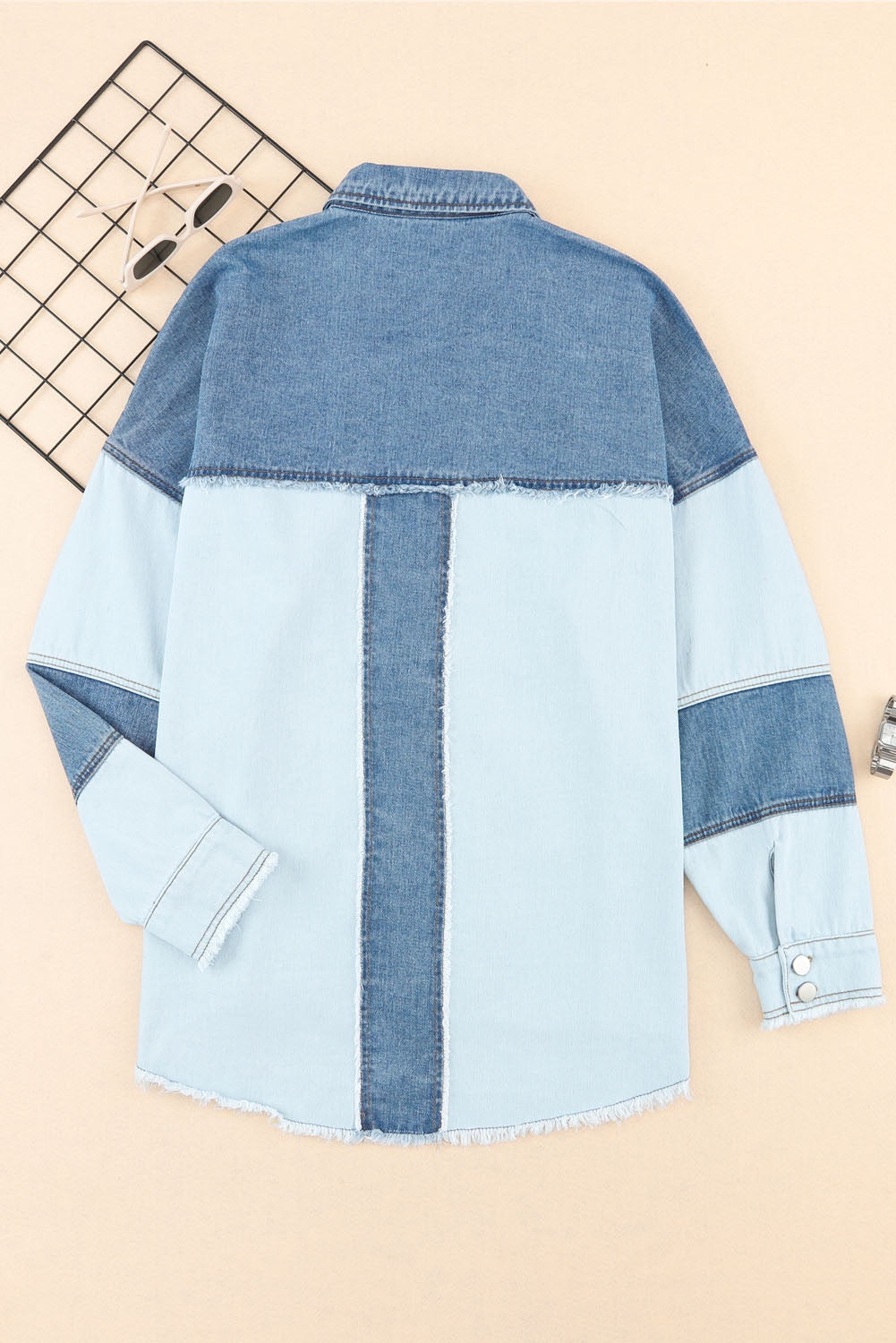 Frayed Patchwork Denim Jacket LT