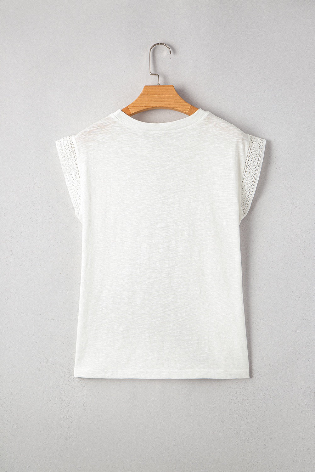White Lace Cap Sleeve Top  RTS