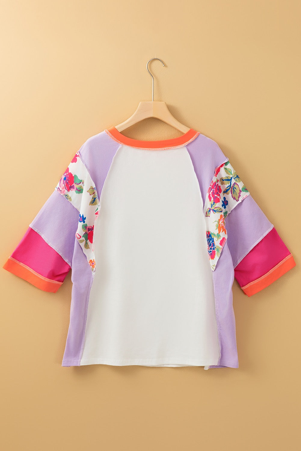 Purple Floral Patchwork Top LT