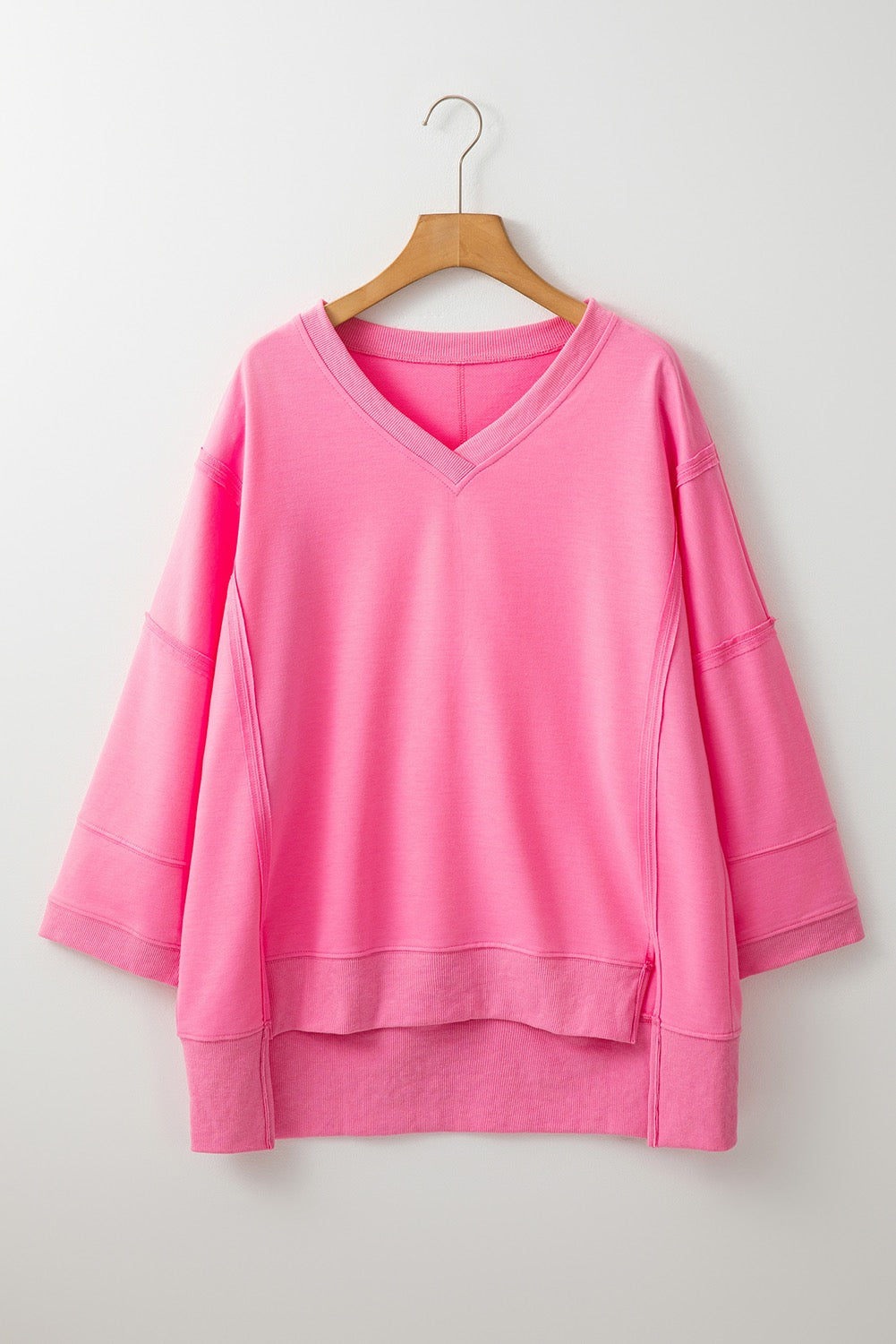 Pink Exposed Seam Top LT