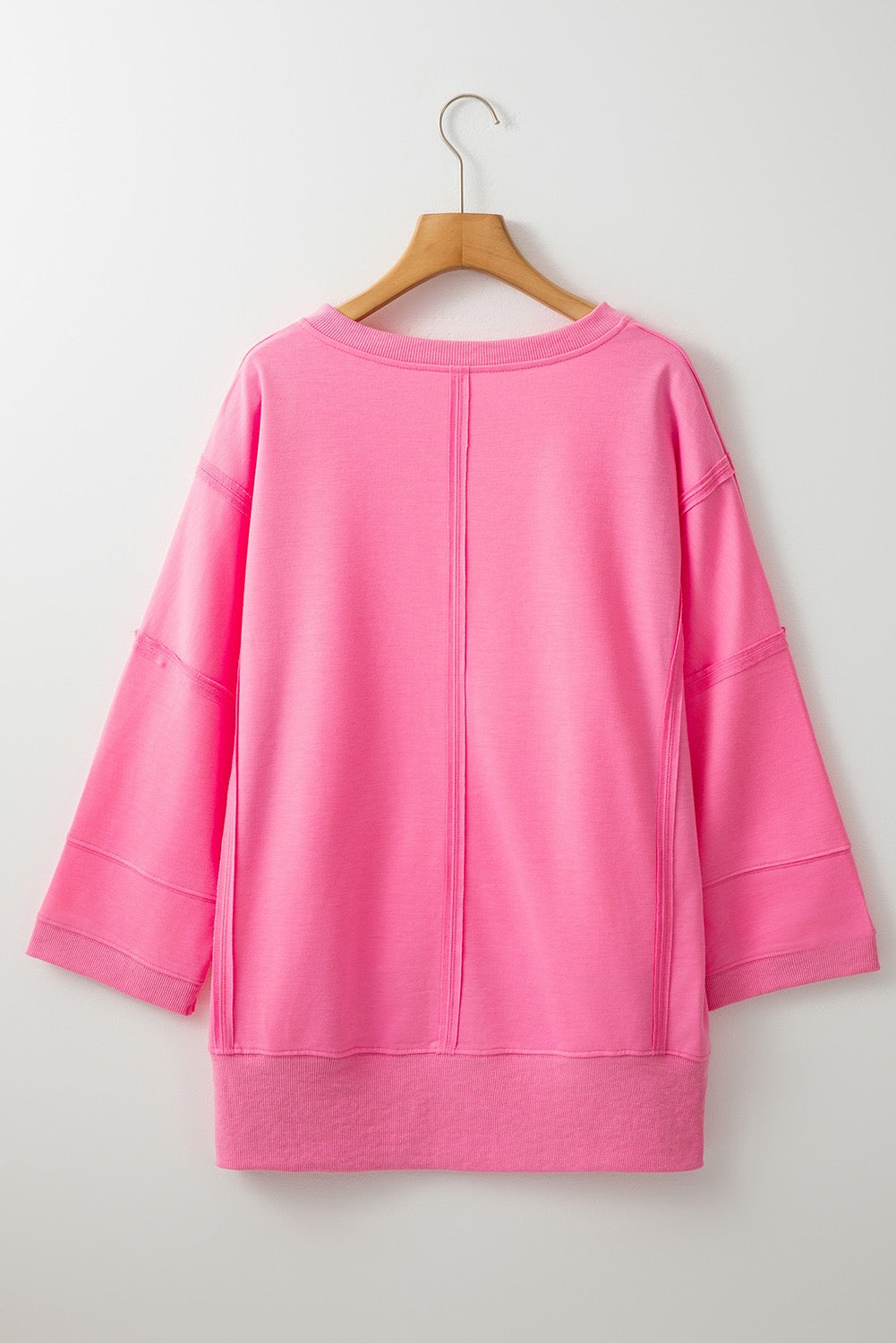 Pink Exposed Seam Top LT