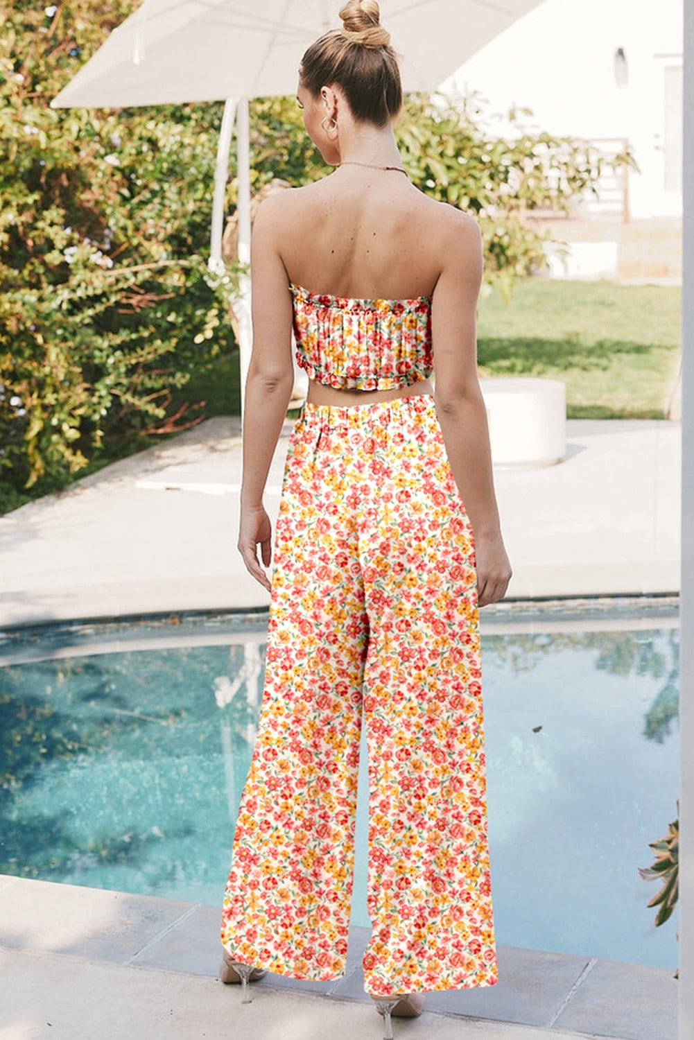 Floral Bandeau Pants Set FB