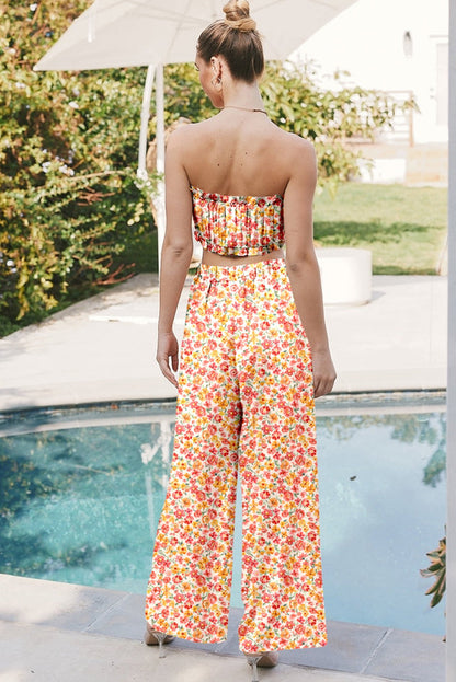 Floral Bandeau Pants Set FB