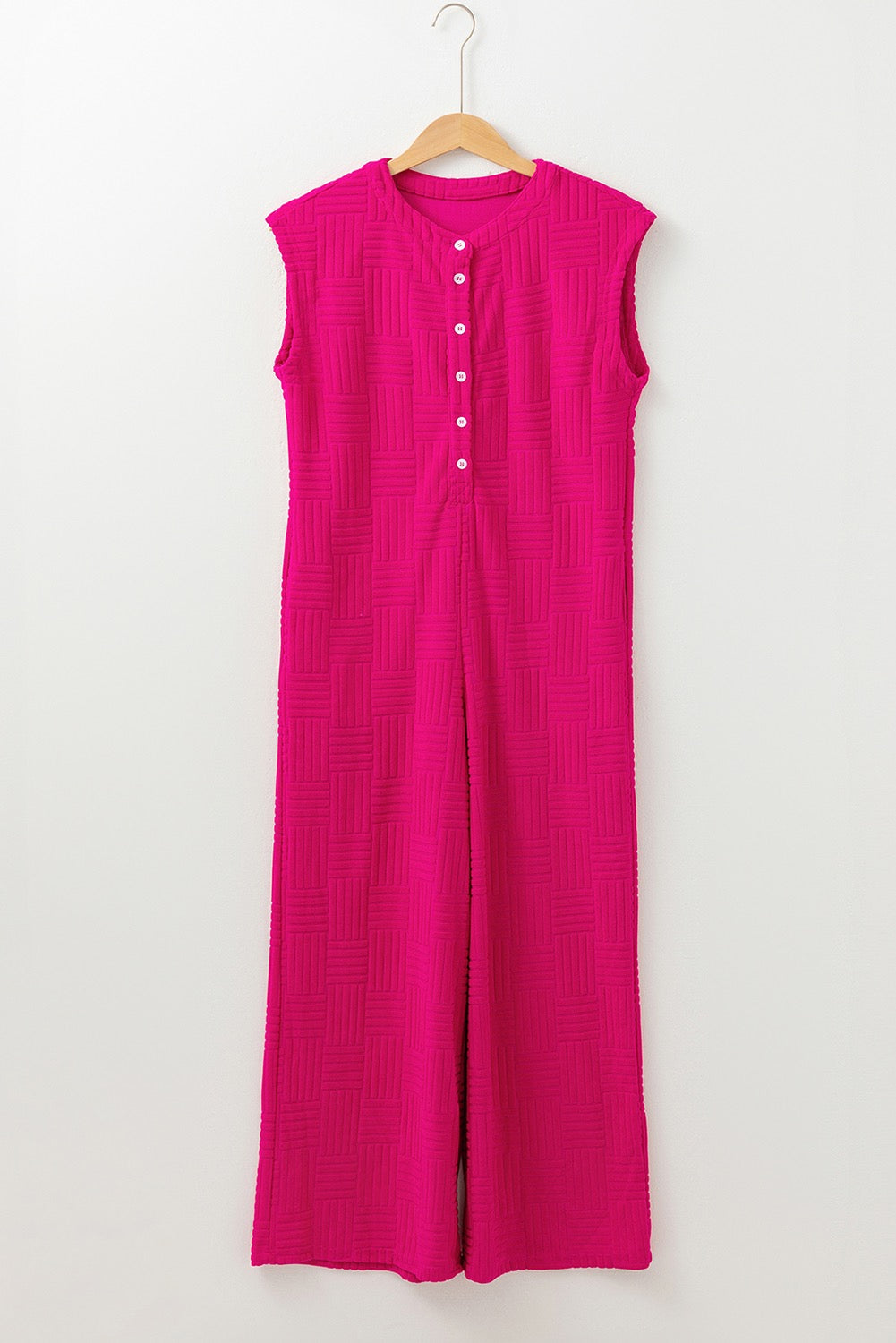 Pink Textured Jumpsuit LT