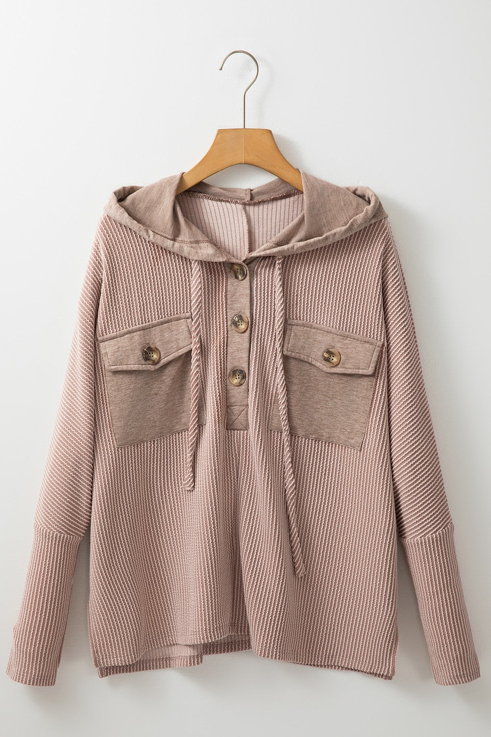 Brown Corded Hoodie LT