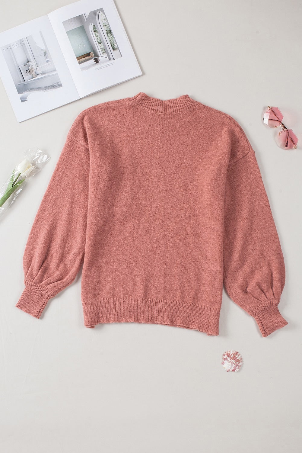 Pink Pocket Sweater LT