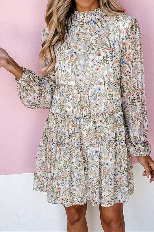 White Floral Dress LT