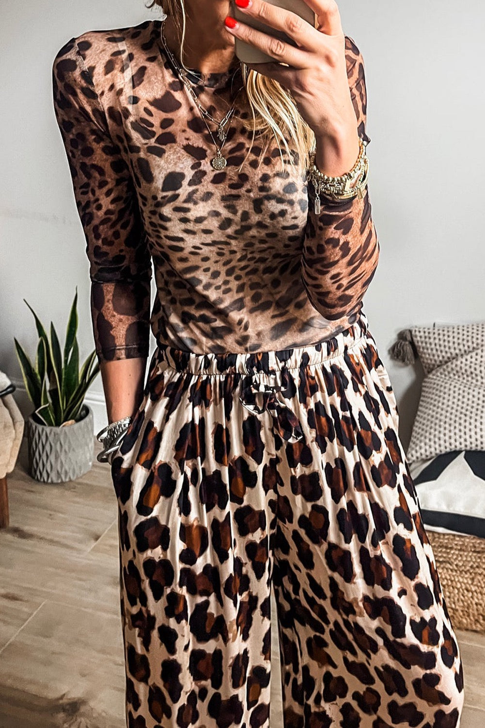 Brown Leopard Slim Top LT