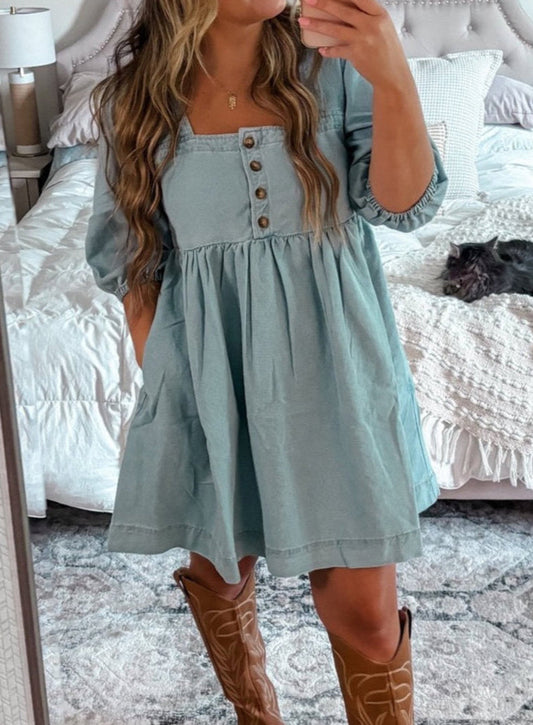 Denim Babydoll Dress LT