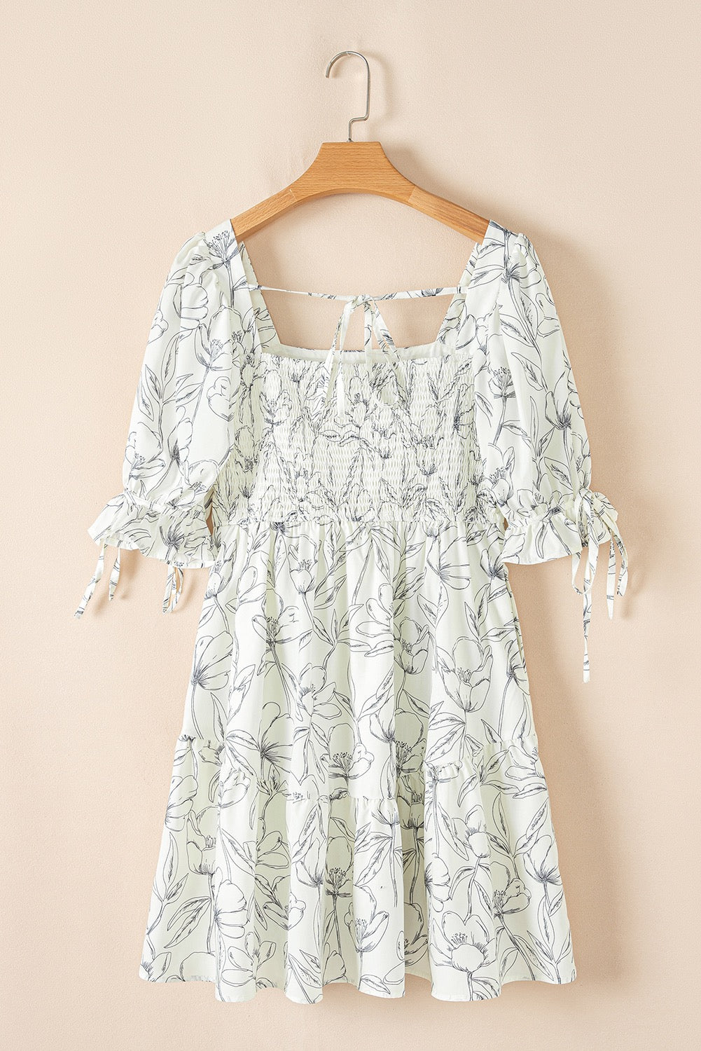 Offwhite Floral Babydoll Dress LT