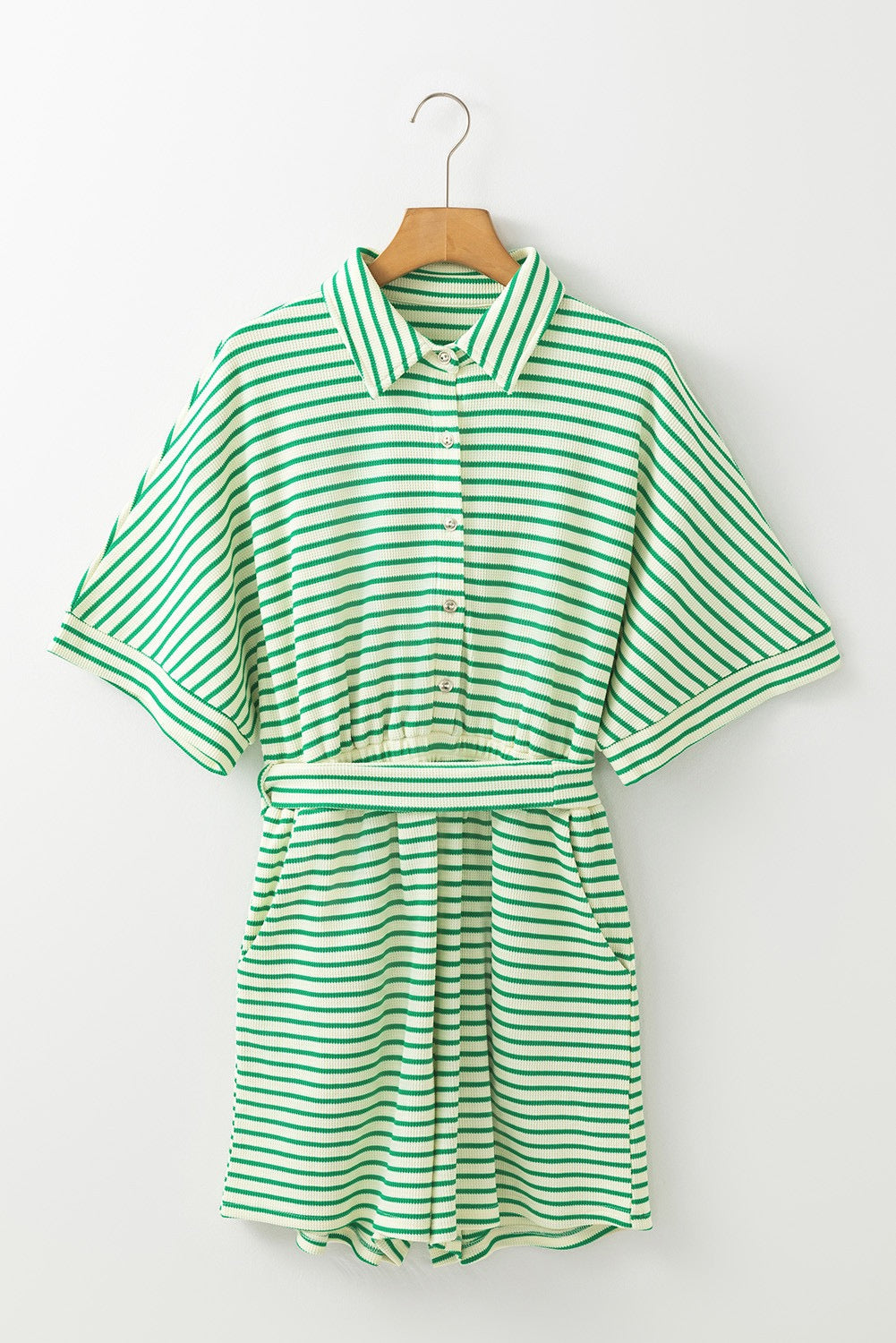 Green Striped Romper LT