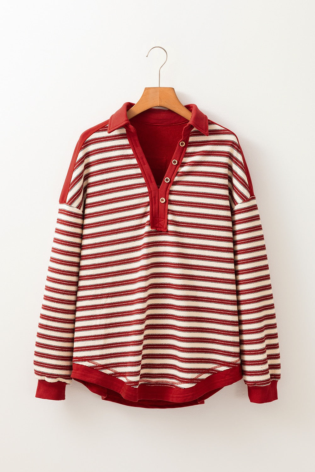 Red Striped Pullover January.