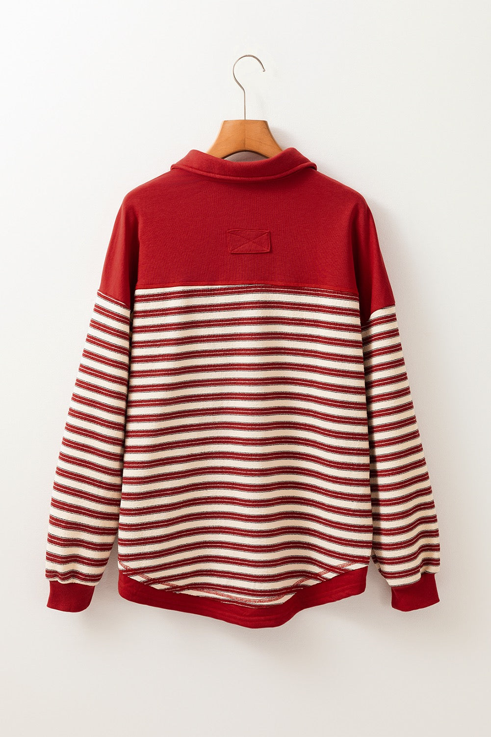 Red Striped Pullover January.